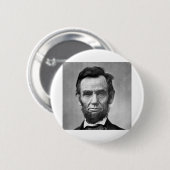Badge Rond 5 Cm Abraham Lincoln - Président (Devant & derrière)