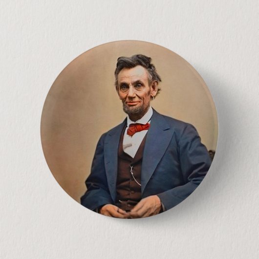 Badge Rond 5 Cm Abraham Lincolon (Devant)