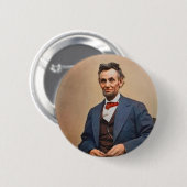 Badge Rond 5 Cm Abraham Lincolon (Devant & derrière)