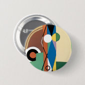 Badge Rond 5 Cm Abrégé sur cubiste (Devant & derrière)