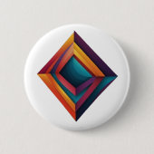 Badge Rond 5 Cm Abstract 3D Geometric Diamond Gradient Art (Devant)