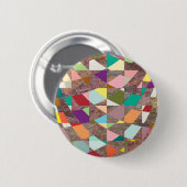 Badge Rond 5 Cm Abstract Colors Glitter (Devant & derrière)