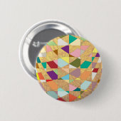 Badge Rond 5 Cm Abstract Colors Sun Burst (Devant & derrière)