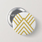 Badge Rond 5 Cm Abstract geometrical, white and gold (Devant & derrière)