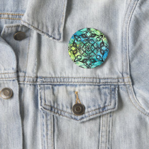 Badge Rond 5 Cm Abstract Mandala Button