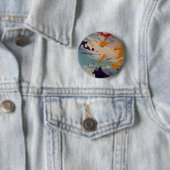 Badge Rond 5 Cm Abstract painting pin (En situation)