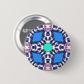 Badge Rond 5 Cm Abstraction de Bouledogue (Devant & derrière)
