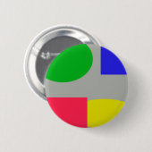 Badge Rond 5 Cm Abstrait (Devant & derrière)