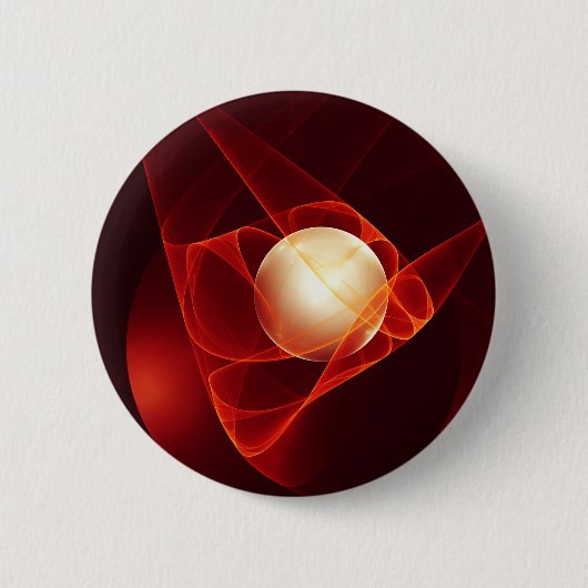 Badge Rond 5 Cm Abstrait Crème rouge moderne Imaginaire Fractal Ar (Devant)