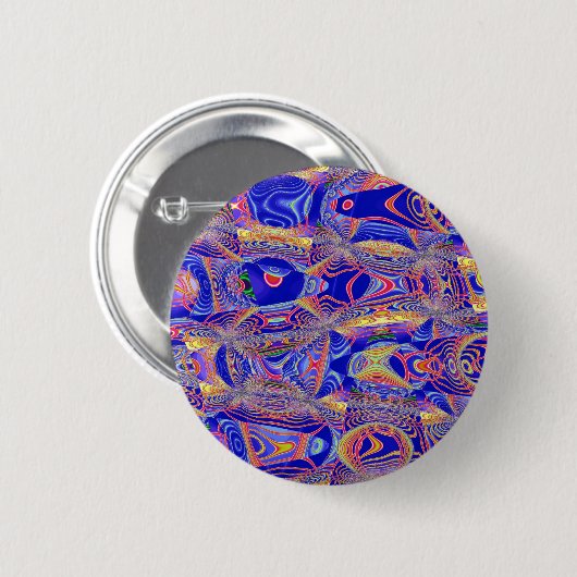 Badge Rond 5 Cm Abstrait fractal 061012a (Devant & derrière)