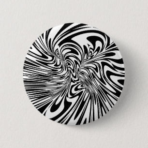 Badge Rond 5 Cm  abstrait noir et blanc