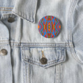 Badge Rond 5 Cm abstrait orange (En situation)
