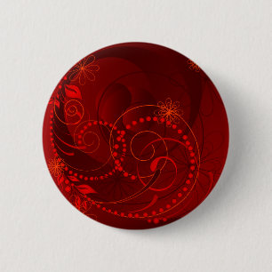 Badge Rond 5 Cm abstrait rouge