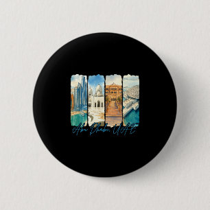 Badge Rond 5 Cm Abu Dhabi Uae Voyage Voyage Coup de pinceau Souven