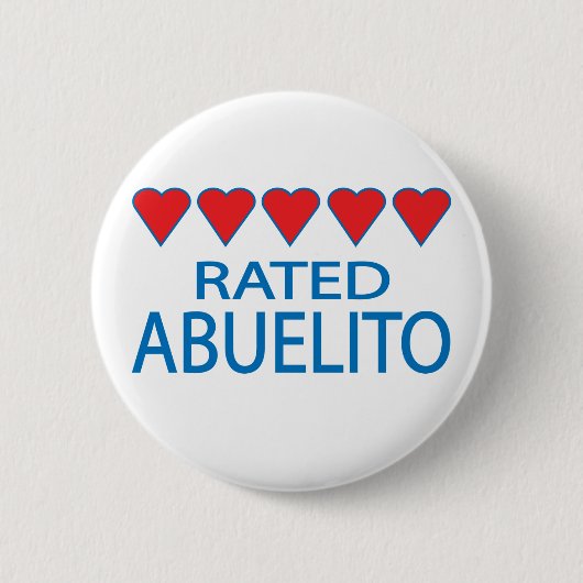 Badge Rond 5 Cm Abuelito, cinq coeurs (Devant)