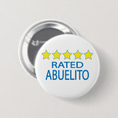 Badge Rond 5 Cm Abuelito, cinq étoiles (Devant & derrière)