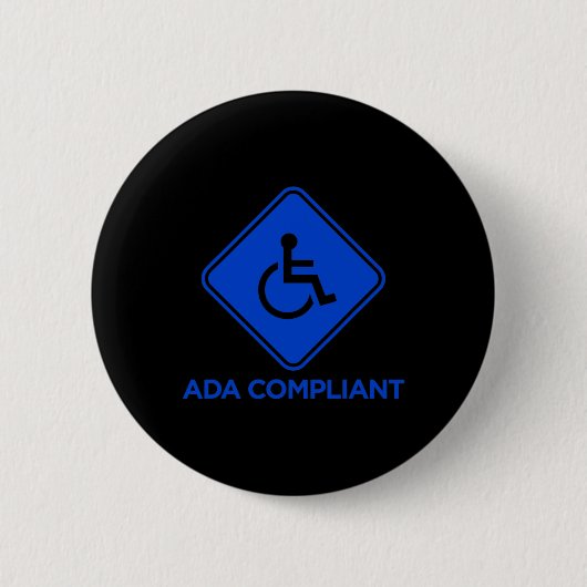 Badge Rond 5 Cm Ac Conformité ADA Accessibilité Désactivée Conform (Devant)