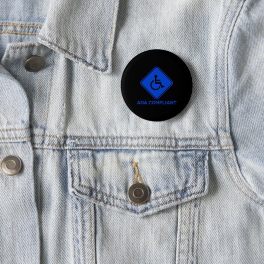 Badge Rond 5 Cm Ac Conformité ADA Accessibilité Désactivée Conform (En situation)