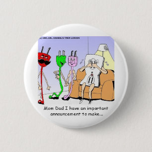 Badge Rond 5 Cm AC/DC câblage drôle relation gai/lesbienne cadeaux