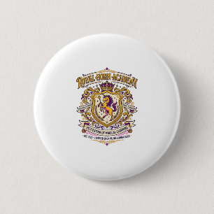 Badge Rond 5 Cm Académie de la Corne Royale de Licorne Stylish Des