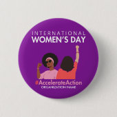 Badge Rond 5 Cm Accélérer l'action Journée internationale de la fe (Devant)
