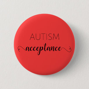 Badge Rond 5 Cm Acceptation d'autisme