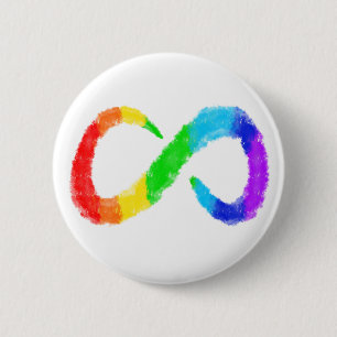 Badge Rond 5 Cm Acceptation de la Sensibilisation sur l'autisme de