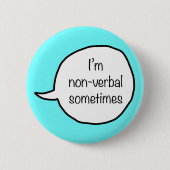 Badge Rond 5 Cm Accessoire coté drôle pour introvertis (Devant)