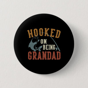 Badge Rond 5 Cm Accompagné D'Être Grand Fête des pères Pêche Grand