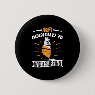 Badge Rond 5 Cm Accro Au Surf Des Vagues