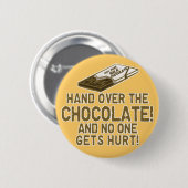 Badge Rond 5 Cm Accro du chocolat de chocolat (Devant & derrière)