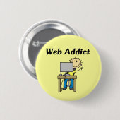Badge Rond 5 Cm Accro du Web (Devant & derrière)