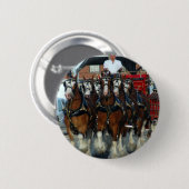 Badge Rond 5 Cm Accroc de cheval de Clydesdale 6 (Devant & derrière)