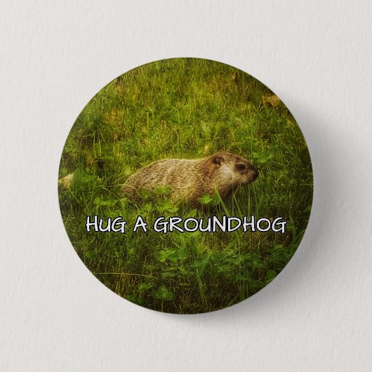 Badge Rond 5 Cm Accrocher un bouton de marmotte (Devant)