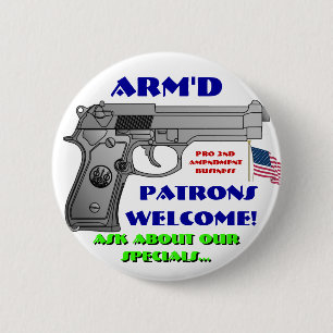 Badge Rond 5 Cm Accueil ARMÉ de patrons