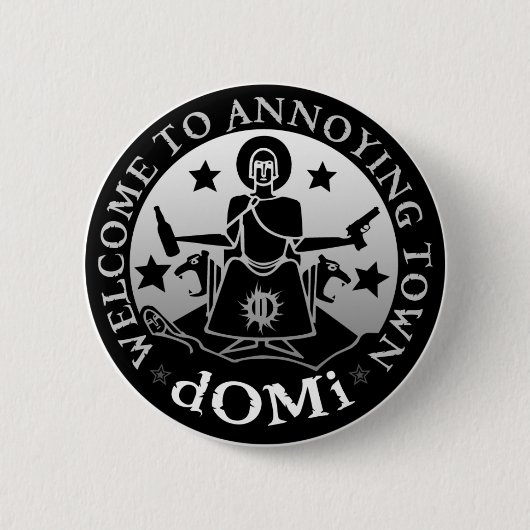 Badge Rond 5 Cm Accueil au bouton ennuyant (Devant)