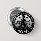 Badge Rond 5 Cm Accueil au bouton ennuyant (Devant & derrière)