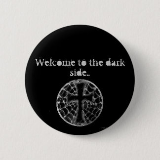 Badge Rond 5 Cm Accueil au côté en noir.