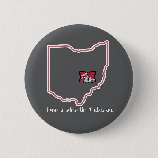 Badge Rond 5 Cm Accueil est le bouton Muskies (Devant)