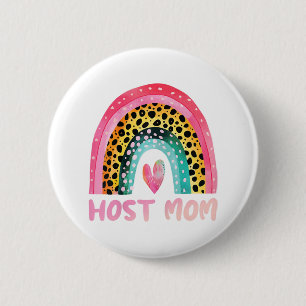 Badge Rond 5 Cm Accueil Maman Arc-en-ciel Fête des Mères Amour mig