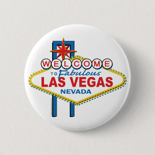 Badge Rond 5 Cm Accueil vers Las Vegas fabuleux