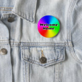 Badge Rond 5 Cm Accueil (vous pouvez modifier les mots) (En situation)