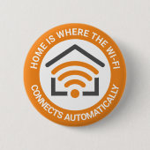 Badge Rond 5 Cm Accueil Wi-Fi (Devant)