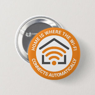 Badge Rond 5 Cm Accueil Wi-Fi