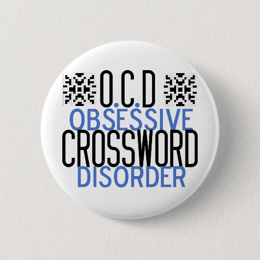 Badge Rond 5 Cm Acdict amusant du mot-croisé (Devant)