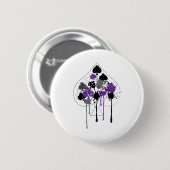 Badge Rond 5 Cm Ace des pique Aromantic AsexuPride (Devant & derrière)