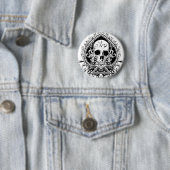 Badge Rond 5 Cm Ace Skull (En situation)
