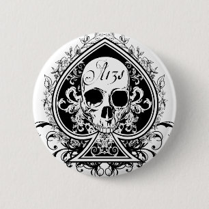 Badge Rond 5 Cm Ace Skull