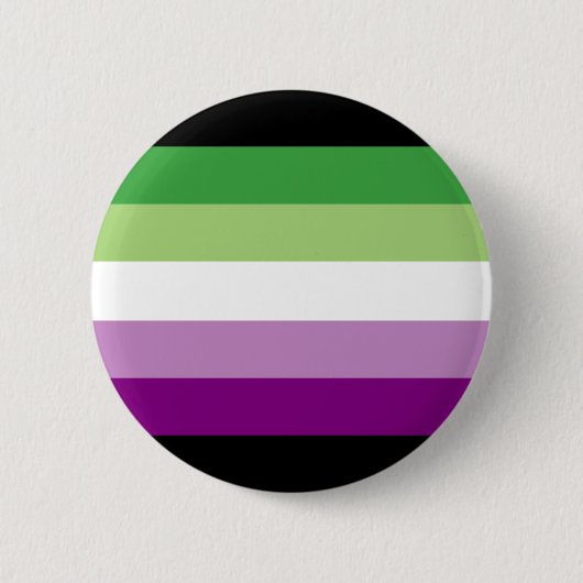 Badge Rond 5 Cm Ace Vert Violet Aro Asexuel Aromantique Acearo (Devant)