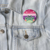 Badge Rond 5 Cm Aceflux LGBT Pride Drapeau Grenouille (En situation)